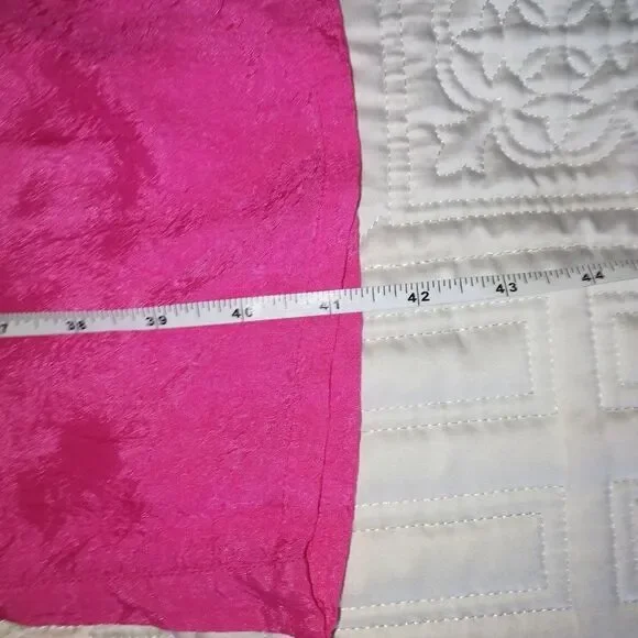 VINTAGE Y2K Bubble Pink Satin Light Silky High-rise Tapered Trouser Pants Small - Picture 13 of 14